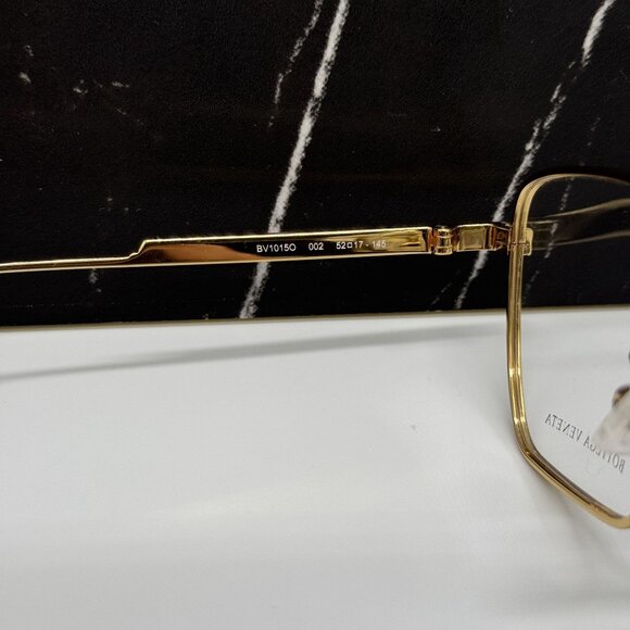 NEW BOTTEGA VENETA BV1015O 002 GOLD UNISEX EYEGLASSES BOTTEGA VENETA - Picture 9 of 11